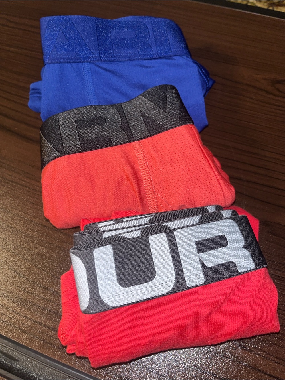 Under Armour Adults Boxer Briefs - Red and Blue